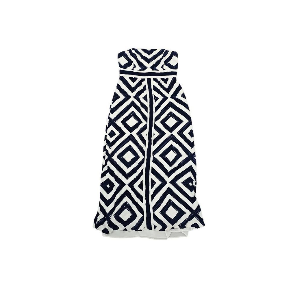 Vineyard Vines Strapless Maxi Dress Resort Cruise Diamond print Cocktail - Picture 4 of 11